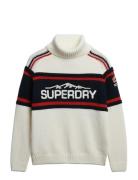 Apres Ski Roll Neck Jumper Tops Knitwear Turtleneck Cream Superdry Spo...