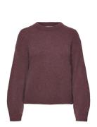 Kae Knit Tops Knitwear Jumpers Burgundy Noella