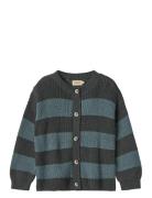 Knit Cardigan Noor Tops Knitwear Cardigans Blue Wheat