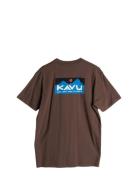 Klear Above Etch Art Tops T-shirts Short-sleeved Brown KAVU