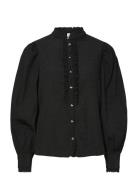 Yasrigo Ls Shirt Tops Shirts Long-sleeved Black YAS