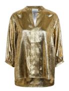 Slmirmir Amily Blouse 3/4 Tops Blouses Short-sleeved Gold Soaked In Lu...