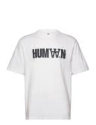 Wwasa Humaan Tshirt Tops T-shirts Short-sleeved White WOOD WOOD