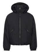 Padded Hooded Puffer Jacket Vuorillinen Takki Topattu Takki Black Week...