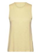 Soft Texture Tank Tops T-shirts & Tops Sleeveless Yellow Casall