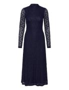 Ola Long Sleeve Midi Dress Maksimekko Juhlamekko Navy Bardot