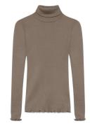 Rwbeatha Silk Ls Rollneck T-Shirt Tops Knitwear Turtleneck Beige Rosem...