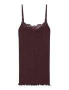 Rwbernadine Organic Sl Strap Lace T Tops T-shirts & Tops Sleeveless Br...
