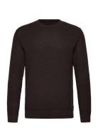 Jprblubarkley Knit Crew Neck Ch Ln Tops Knitwear Round Necks Brown Jac...