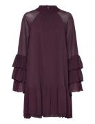 Lavanna Dress Lyhyt Mekko Burgundy Noella