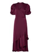 Sinda Dress Maksimekko Juhlamekko Burgundy A-View