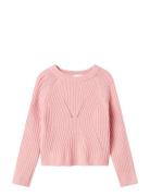 Nkfrikine Ls Short Knit Pullover Pb Tops Knitwear Pullovers Pink Name ...