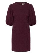 Slmaybel Zazu Dress Lyhyt Mekko Burgundy Soaked In Luxury