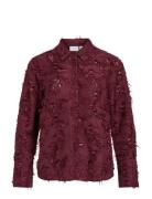 Vimisanja L/S Shirt Tops Shirts Long-sleeved Burgundy Vila