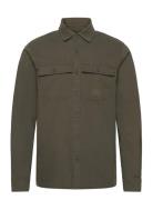 Worker Overshirt Tops Overshirts Khaki Green Revolution