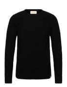 Knit Sweater Tops Knitwear Round Necks Black Revolution