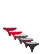 Thong 5Pk Stringit Alusvaatteet Multi/patterned Calvin Klein