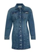 Ls Denim Mini Dress Cold Springs Lyhyt Mekko Blue Calvin Klein Jeans