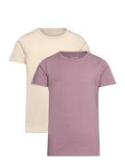 Basic 33 -T-Shirt Ss Tops T-shirts Short-sleeved Multi/patterned Minym...