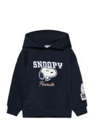 Hooded Snoopy Sweatshirt Tops Sweat-shirts & Hoodies Hoodies Navy Mang...