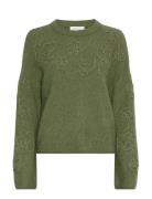 Mschmiabelle Hope Pullover Emb Tops Knitwear Jumpers Khaki Green MSCH ...