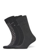 4P Rs Gift Monogram Underwear Socks Regular Socks Black BOSS