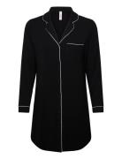 Shirtdress Ls Jersey Essential Yöpaita Black Hunkemöller