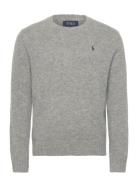 Alpaca Blend-Lsl-Plo Tops Knitwear Round Necks Grey Polo Ralph Lauren