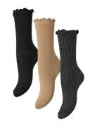 Pcsebby Xmas Frill Sock 3 Pack Box Bc Lingerie Socks Regular Socks Mul...