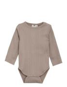 Body Ls Rib Pitkähihainen Body Beige En Fant
