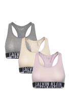 3Pk Bralette Lingerie Bras & Tops Soft Bras Bralette Multi/patterned C...