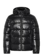 Ls Glossy Channeled Puffer Jkt Vuorillinen Takki Topattu Takki Black C...