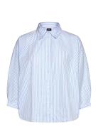 C_Belenta Tops Shirts Long-sleeved Blue BOSS