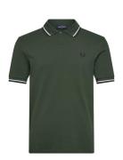 Twin Tipped Fp Shirt Tops Polos Short-sleeved Khaki Green Fred Perry
