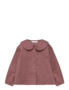 Corduroy Blouse With Baby Collar Tops Blouses & Tunics Pink Mango