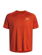 Ua Tech Textured Ss Tops T-shirts Short-sleeved Orange Under Armour