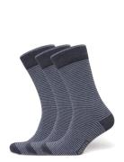 True Stripe Sock Underwear Socks Regular Socks Grey Amanda Christensen