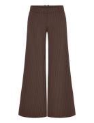 Low Flared Suit Trousers Bottoms Trousers Wide Leg Brown Weekday