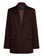 100% Wool Suit Jacket Blazers Single Breasted Blazers Brown Mango