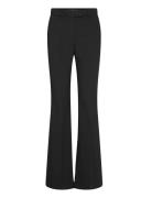 Mid-Rise Flare Trousers Bottoms Trousers Flared Black Mango