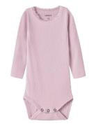 Nbfkab Ls Body Noos Bodies Long-sleeved Pink Name It