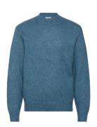 Sdhamandi Knit Tops Knitwear Round Necks Blue Solid