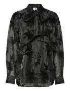 Yaslingu Ls Shirt Tops Shirts Long-sleeved Black YAS