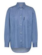 Monselet Mountain Journey Tops Shirts Long-sleeved Blue Maison Labiche