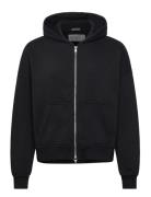 Cropped Full Zip Tops Sweat-shirts & Hoodies Hoodies Black Abercrombie...