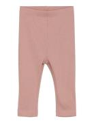 Leggings Rib Bottoms Leggings Pink Minymo