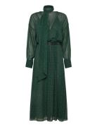 Printed Dress With Foulard Maksimekko Juhlamekko Green Mango