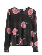 Top Tindra Tops Blouses Long-sleeved Black Lindex