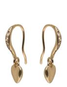 Dixie Heart Earrings Gold-Plated Korvakoru Korut Gold Pilgrim
