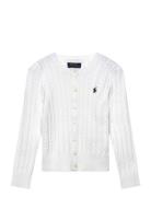 Mini-Cable Cotton Cardigan Tops Knitwear Cardigans White Ralph Lauren ...